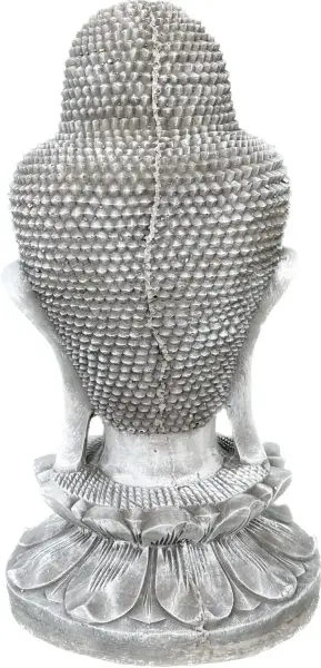 Product image 6 of the product “Champa - Buddha Head on Lotus bud, 50cm H | cast stone ”